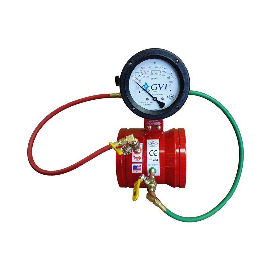Fire pump test flow meter